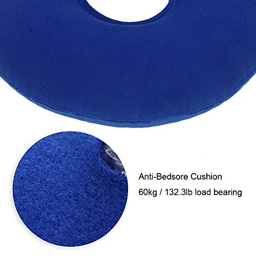 Donut Pillow Cojín de Asiento Inflable para Capacidad de Carga 60 kg/132.3lb, cojín Transpirable de Forma Redonda para Pacientes postrados en Cama y Personas Mayores