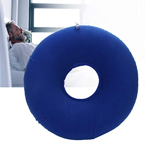 Donut Pillow Cojín de Asiento Inflable para Capacidad de Carga 60 kg/132.3lb, cojín Transpirable de Forma Redonda para Pacientes postrados en Cama y Personas Mayores