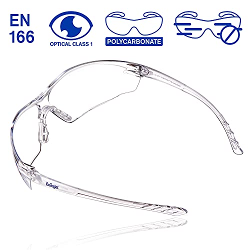 Dräger X-pect 8320 Gafas de Seguridad | Lentes de protección Rayos UV antivaho| Ultraligeras para un Uso intensivo | para Industria, Deporte, Laboratorio