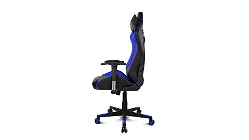 Drift DR85BL - Silla Gaming Profesional, polipiel, reposabrazos 2D, piston clase 4, asiento basculable, altura regulable, respaldo reclinable, cojines lumbar y cervical, color negro/azul