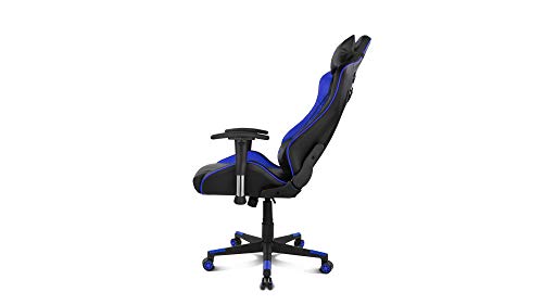 Drift DR85BL - Silla Gaming Profesional, polipiel, reposabrazos 2D, piston clase 4, asiento basculable, altura regulable, respaldo reclinable, cojines lumbar y cervical, color negro/azul