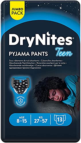 DryNites Calzoncillos absorbentes para Niño 8-15 años 27 - 57kg, 4 paquetes x 13 uds 52 unidades