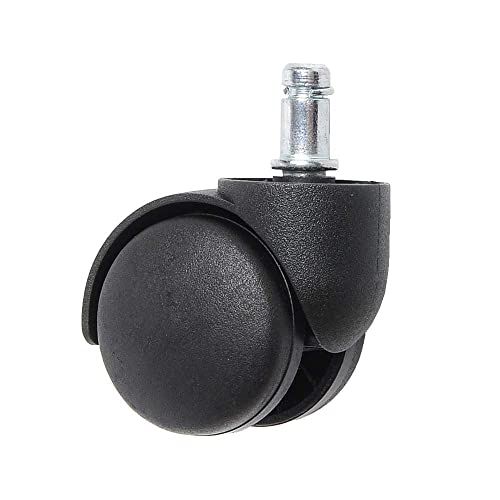 DYR Rueda giratoria de Nailon con vástago Giratorio de 2 Pulgadas, Rueda giratoria de 360 ​​Grados para carritos de Plantas, Muebles, Armario, Silla de Oficina, Paquete de 4