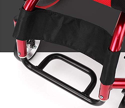 DYR Silla de Ruedas Deportiva Plegable Liviana, Silla de Ruedas Manual de aleación de Aluminio para Adultos, Carro de absorción de Impactos de Rueda Trasera de liberación rápida