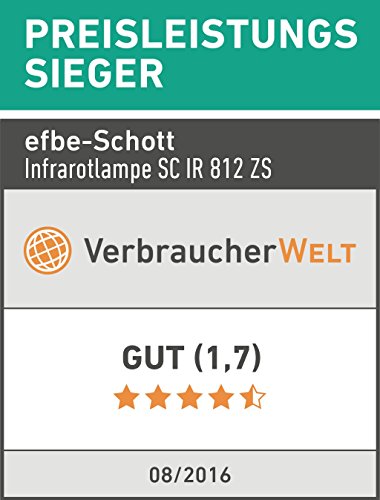 Efbe Schott Lámpara de infrarrojos con interruptor, Bombilla Philips incluida (150 W), Blanco, SC IR 812 ZS