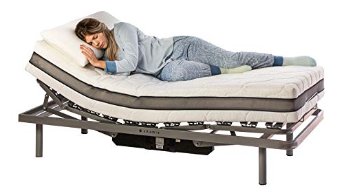 ekamia - Cama Articulada Eléctrica Eris + Colchón Hapi - 135cm x 190cm, Mando con Cable