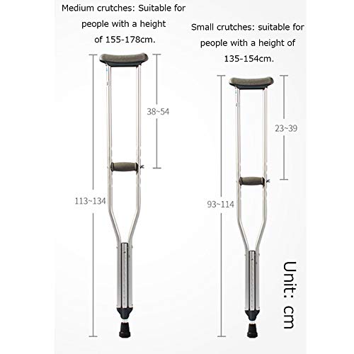 Elderly supplies Muletas auxiliares de Aluminio, Altura Antideslizante Resistente a la corrosión Ajustable Equilibrar el Caminante, Adecuado para Hombres Mujeres Ancianos discapacitados