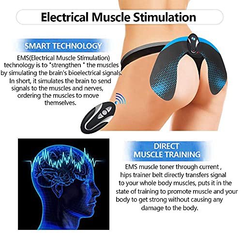 Electroestimulador Muscular EMS Hips Estimulador Muscular,Gluteos Estimulador de Glúteos Herramientas Nalgas para la Mujer Inteligente Instructor Modelling Firing Ayuda a Levantar la Cadera