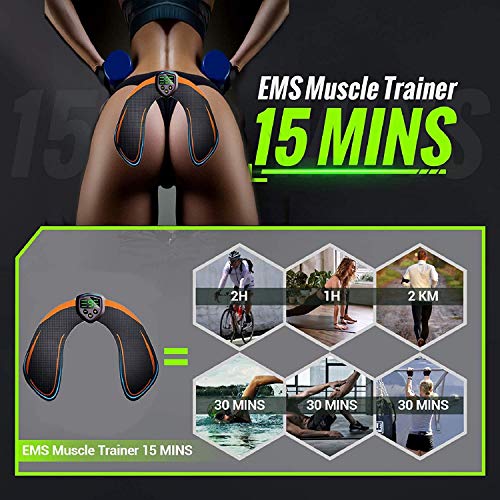 Electroestimulador Muscular Gluteos,EMS Electroestimulador Gluteos,Estimulador Muscular Ejercitar Gluteos USB Recargable(Hombre y Mujer)