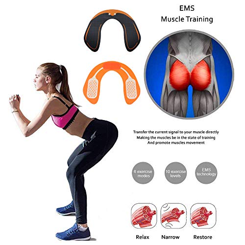 Electroestimulador Muscular Gluteos,EMS Electroestimulador Gluteos,Estimulador Muscular Ejercitar Gluteos USB Recargable(Hombre y Mujer)