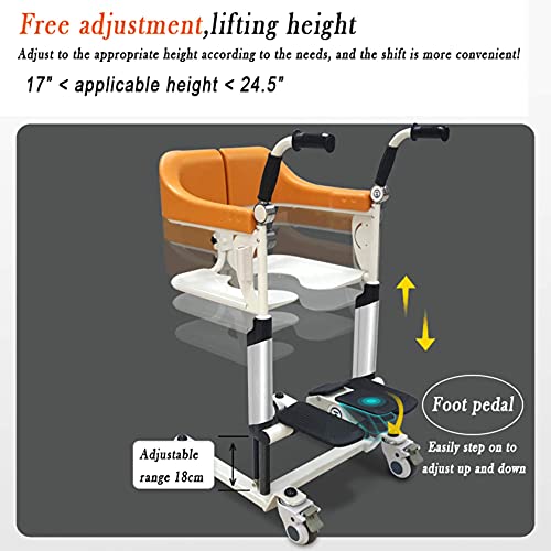 Elevador eléctrico multifuncional para transferencia de pacientes, silla de ruedas para discapacitados, inodoro para ancianos, silla de baño, silla de ruedas de transferencia con brazos extraíbles