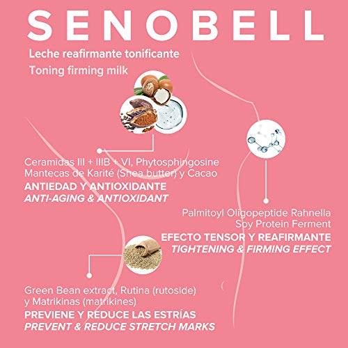 Elifexir Senobell - Crema Reafirmante Senos | Tonificante Para Senos y Escote | Antiestrias | Efecto Tensor y Volumen | Pecho Más Nutrido y Firme | Hidratación Profunda | 200 ml