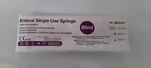 Enfit enteral syringe 60ml paquete de 10 piezas…