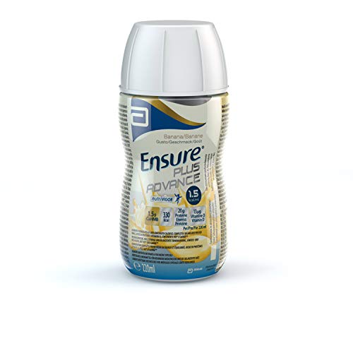 Ensure Bebida Suplemento Alimenticio "Plus Advance", sabor Plátano - 4 Botellas x 220 ml