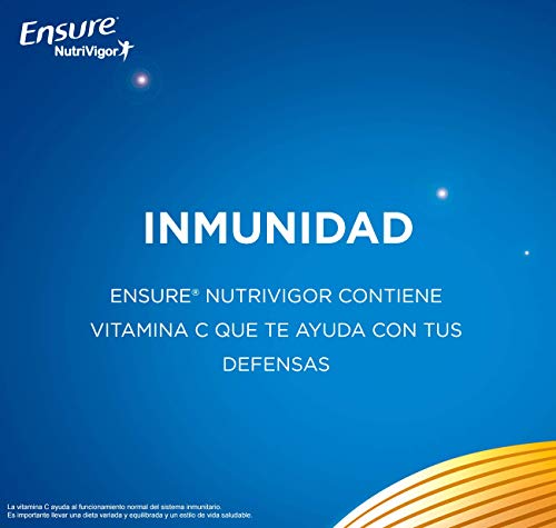 Ensure Nutrivigor - Complemento Alimenticio para Adultos, con HMB, Proteínas, Vitaminas y Minerales, como el Calcio - Sabor Vainilla - Pack de 4 Botellas x 220 ml