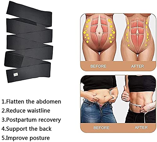 Entrenador de cintura para mujer, vendaje para mujer, cinturón de cintura para adelgazar el cuerpo, faja deportiva posparto, cinturón de pelvis para control de abdomen para mujer (color : 5 m)