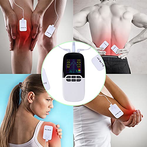 Espalda - EMS Masajeador, Cuello, Hombros, Piernas, Tens EMS Para El Alivio Del Dolor, Masajeador Electrodos, Para Aliviar El Dolor Muscular Y El Fortalecimiento Muscular, Masaje EMS TENS