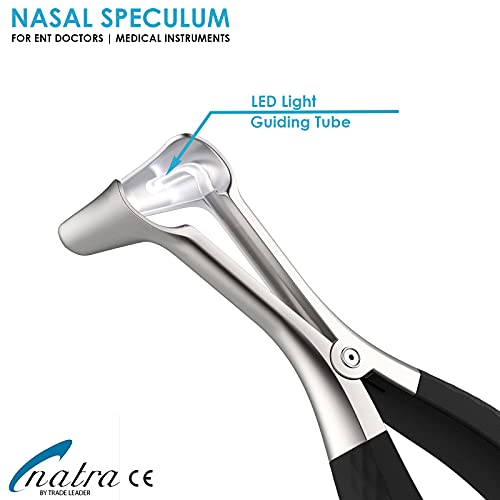 Espéculo nasal LED 14 cm 50 mm Espéculo HNO Rhinologie ENT Fiber NATRA