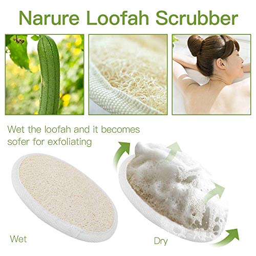 esponja de lufa natural, esponja baño exfoliante, Para ducha/baño,esponja exfoliante corporal