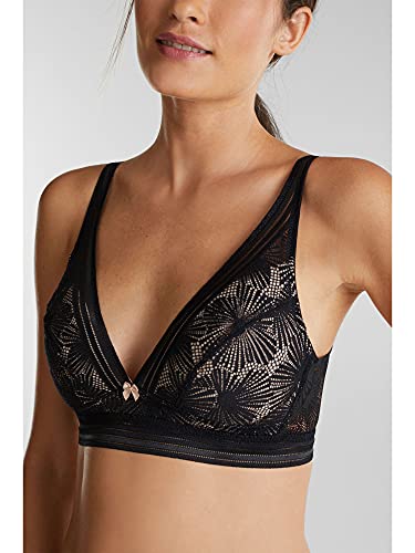 Esprit GEORGIAH 2 RCS Wireless Padded Longline Bra Sujetador Acolchado, 001/negro, 100A para Mujer