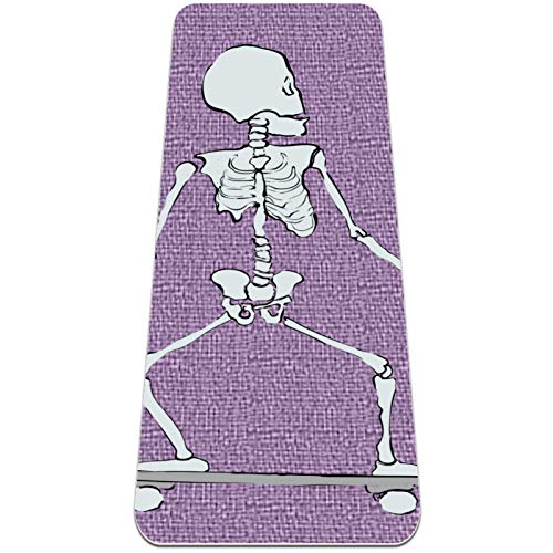 Esterilla Yoga Mat Antideslizante Profesional - Scooter de esqueleto humano - Colchoneta Gruesa para Deportes - Gimnasia Pilates Fitness - Ecológica