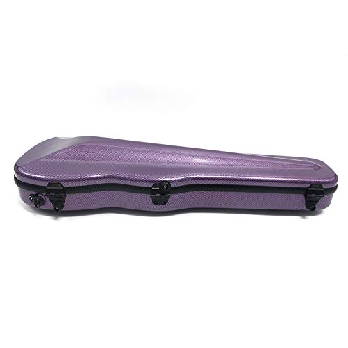 Estuche De Violin Correa de doble hombro impermeable y a prueba de golpes a prueba de golpes de fibra de carbono 4/4 Caja de violín Portátiles Bolsa Ligera Para Violín ( Color : Purple , Size : 4/4 )