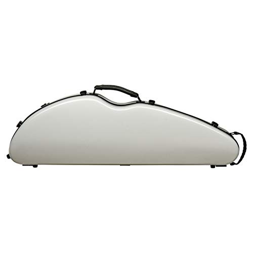 Estuche De Violin Higrómetro de luz fuerte Hidrómetro blanco y correa de hombro Caja de violín 4/4 Caja de violín de fibra de carbono mixta Bolsa Ligera Para Violín ( Color : White , Size : 4/4 )