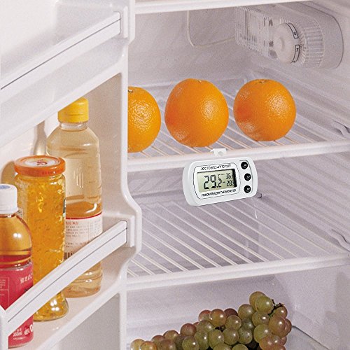 EUGO Impermeable Digital Termómetro para frigoríficos Refrigerador,Digital Nevera Refrigerador Congelador