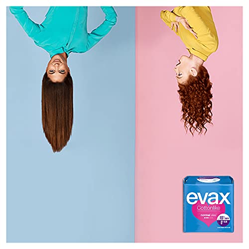 Evax Cottonlike Compresas Normal Plus Con Alas, 16 Unidades, 100% Limpia, 0% Olor