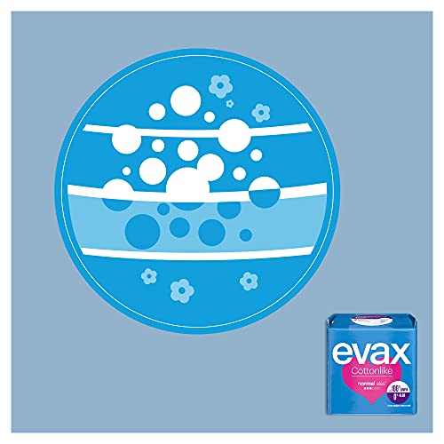 Evax Cottonlike Compresas Normal Plus Con Alas, 16 Unidades, 100% Limpia, 0% Olor