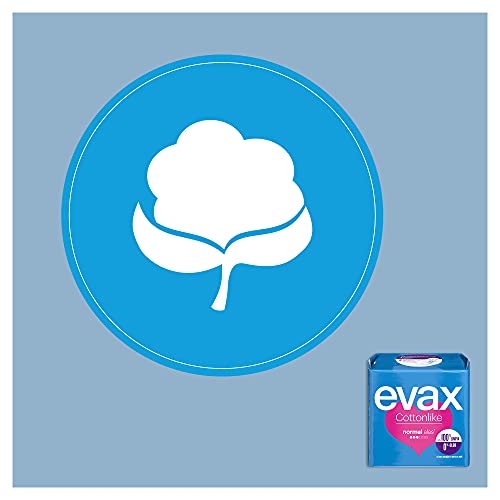 Evax Cottonlike Compresas Normal Plus Con Alas, 16 Unidades, 100% Limpia, 0% Olor