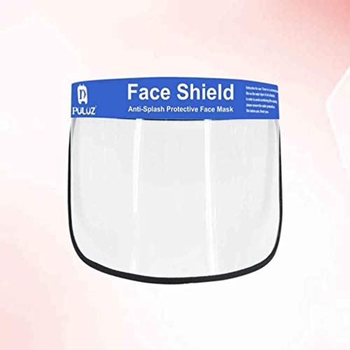 EXCEART 2 Piezas de Protector Facial de Seguridad Protector Transparente para Proteger Los Ojos Y La Cara de Película Protectora de Plástico para Adultos (Pu465 con Palabras en Inglés con Logotipo)