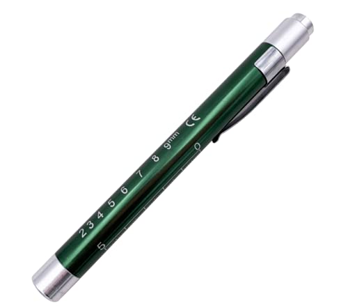 Exeton - Luz LED de pluma médica, linterna antorcha EMT emergencia médica primeros auxilios, médicos, enfermeras, examen, regalo (verde oscuro)