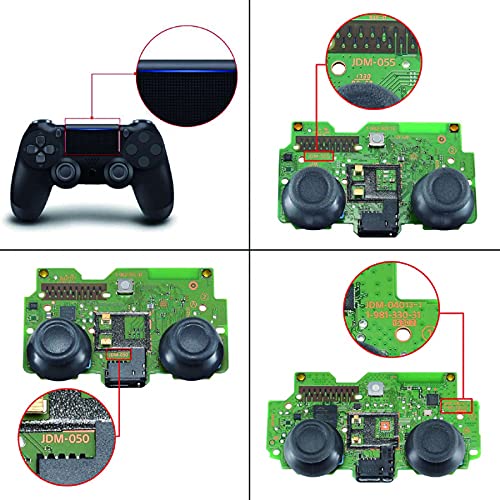 eXtremeRate DAWN Programable Remap Kit Botón de Reasignación para Playstaion 4 con Board de Actuelización&Carcasa Trasera Diseñada&4 Botones Traseros para PS4 Mando JDM 040/050/055(Salpicadura Blanca)