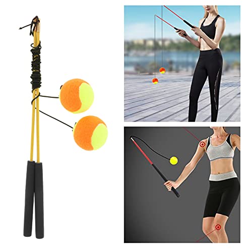 F Fityle Fitness Ball Stretch Brazo y articulaciones de Hombro Gimnasio Equipo de Ejercicio para Quemar Grasa para Adultos de Mediana Edad y Ancianos - Varilla Amarilla, 35cm