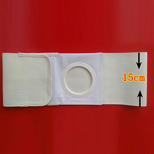 Faja Abdominal Ostomía para Estoma con La Ayuda De Apertura Y Pista, Hernia Colostomía Cinturón, Cinturón Unisex del Estoma, Transpirable Estoma Vendaje De La Piel del Estoma De Suministro,6cm,L