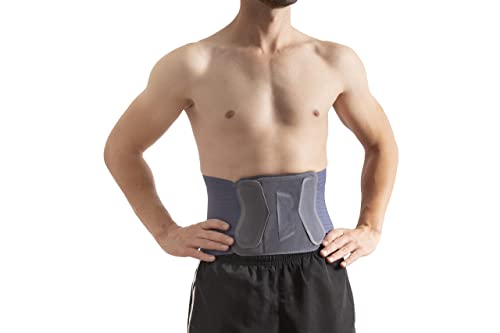 FAJA PARA LAS LUMBARES MUJER. ORTESIS LUMBOSACRA SEMIRRIGIDA. CINTURON PARA HOMBRE TRABAJO Y DEPORTE ALIVIA DOLOR LUMBAR Y DE ESPALDA. L (85-100 cm))