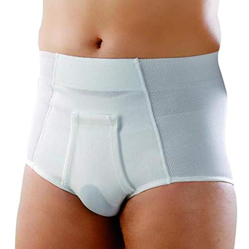 Faja slip hernia inguinal - slip sport abertura delantera - corte alto - blanco Art.316 Talla 5 > 91-95 cm