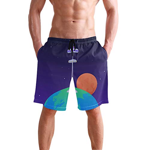 Fantazio pantalones cortos de surf para playa con cordón, ascensor espacial 1 S