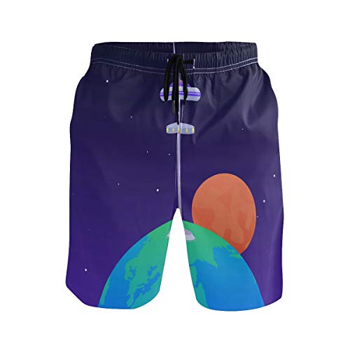 Fantazio pantalones cortos de surf para playa con cordón, ascensor espacial 1 S