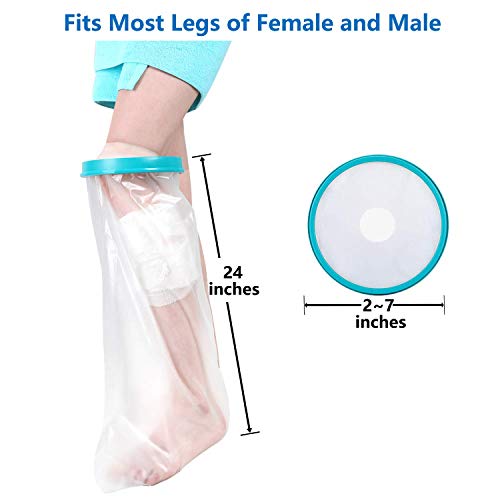 Fasola Protector Escayola Pierna Adulto Para Rodillas Rotas, Dedos de Los Pies, Tobillos, Heridas en los Pies, Quemaduras, Protectores de Escayola Mantenga el Vendaje Seco Durante el Baño