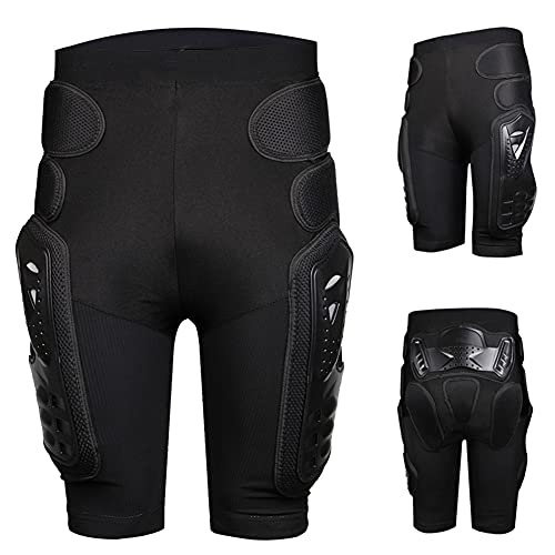 Fastar Cojin de Proteccion Extremo de Cadera - Motocross Racing Motorcycle Body Armor Protección Gears Pantalones Cortos (Negro, M)