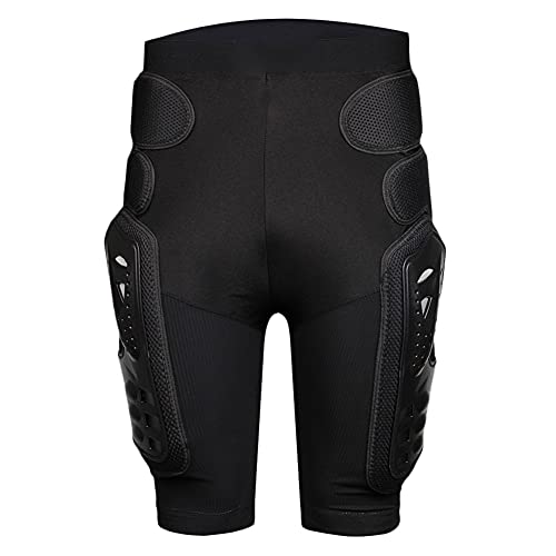 Fastar Cojin de Proteccion Extremo de Cadera - Motocross Racing Motorcycle Body Armor Protección Gears Pantalones Cortos (Negro, M)