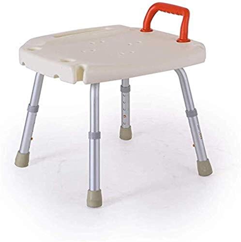 FBBSZSD Taburete para Ducha Silla de baño Asiento de baño con apoyabrazos con Respaldo Altura Ajustable Portátil Aluminio Ligero Carcasa Antideslizante BEA Taburete de Ducha de 200 kg, ANC