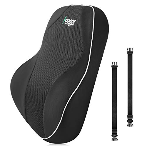 Feagar Almohada Lumbar, Cojín de Espuma Viscoelástica, Soporte Lumbar para Silla de Oficina, Asiento de Auto, Cojín para Silla de Ruedas, Respaldo Lumbar Coche, Reduce el Dolor y Alivia la Fatiga