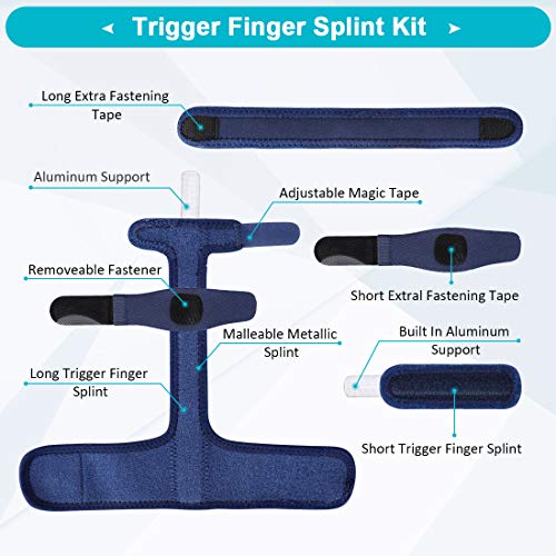 Férula de Dedo en Gatillo, Dedo Extensión Férula para Dedo en Gatillo, Dedo de Martillo, Fracturas de Dedos, Cuidados Postoperatorios y Alivio del Dolor Soporte para Dedo Férula la Mano