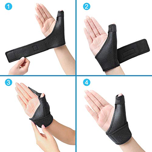 Férula del Pulgar, Muñequera de Neopreno ,Ajustable Pulgar Férula para Dolor, Sprained, Artritis, Tendonitis- Mejor Disparador Inmovilizador de Pulgar para el Pulgar Restricción, Apoyo para el Pulgar