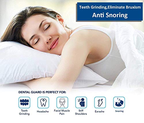 Férula Dental Placa de Descarga Nocturna Protector Bucal, Mouth Guard Stop Teeth Grinding Anti Snoring para dormir anti Bruxismo Rechinar los dientes e los Trastornos del ATM