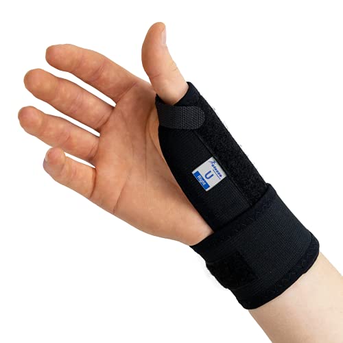 Férula, órtesis y Espica elástica para Pulgar – Reduce el Dolor de Esguinces y Distensiones de Pulgar y Tendinitis - Talla única (Talla única, Gauche)