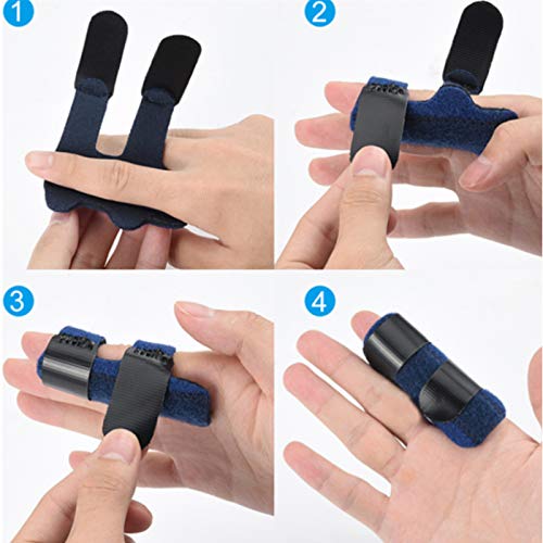 Férula para Dedo Ortesis De Dedo Férula Ajustable para Dedo Férula Pulgar Inmovilización De Nudillos Férula De Apoyo De Dedo para El Dolor De La Artritis, Lesiones Deportivas (Azul )